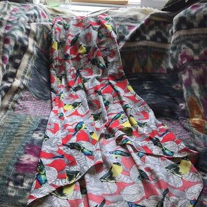 Hi-Low Bird Print Summer Dress, Sz. S
